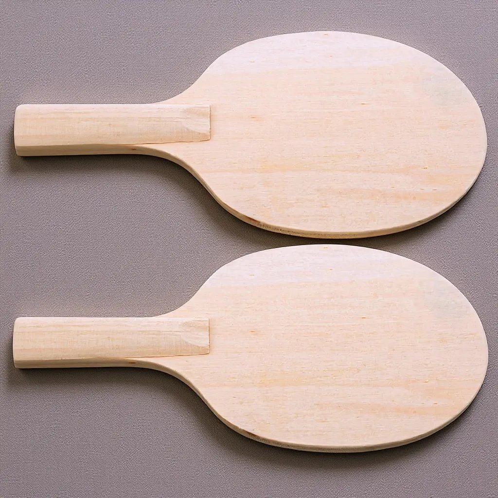 

2Pcs Table Tennis Paddle Set DIY Unfinished Wood Rackets Kids Training Exercising Device Enhance Reflex Hand Eye Coordination