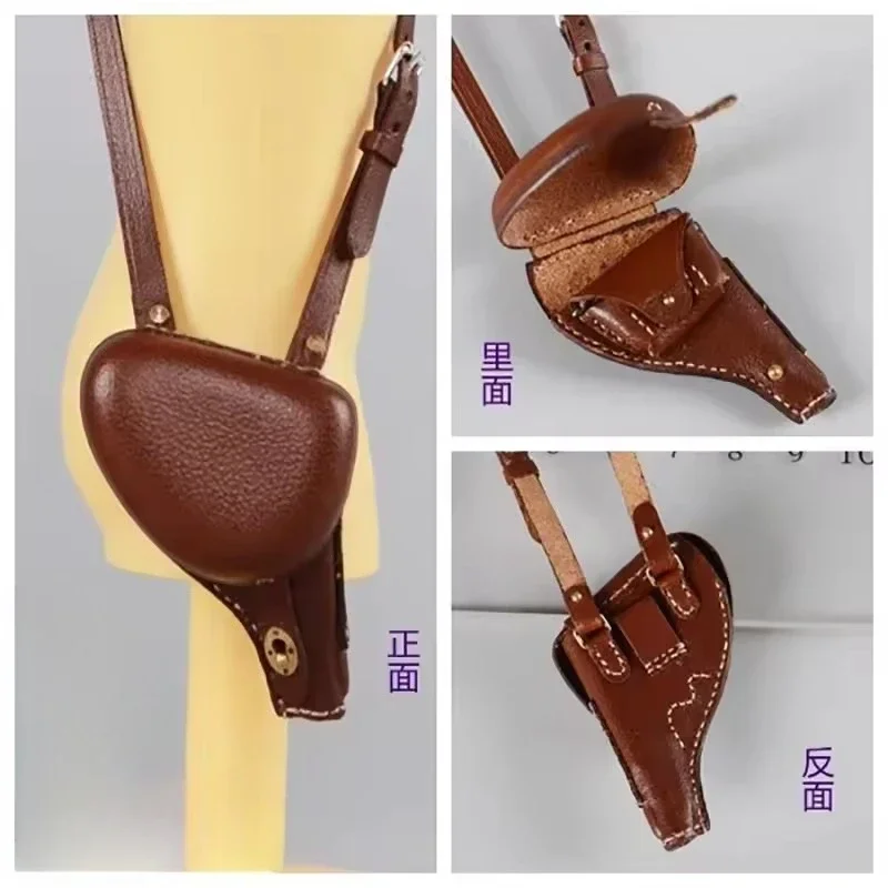 1/6 مقياس براون بولي Leather الجلود البني طوق جيوب متعددة بندقية الحافظة نموذج صالح 12 "ذكر الجندي عمل الشكل الجسم الملحقات #4
