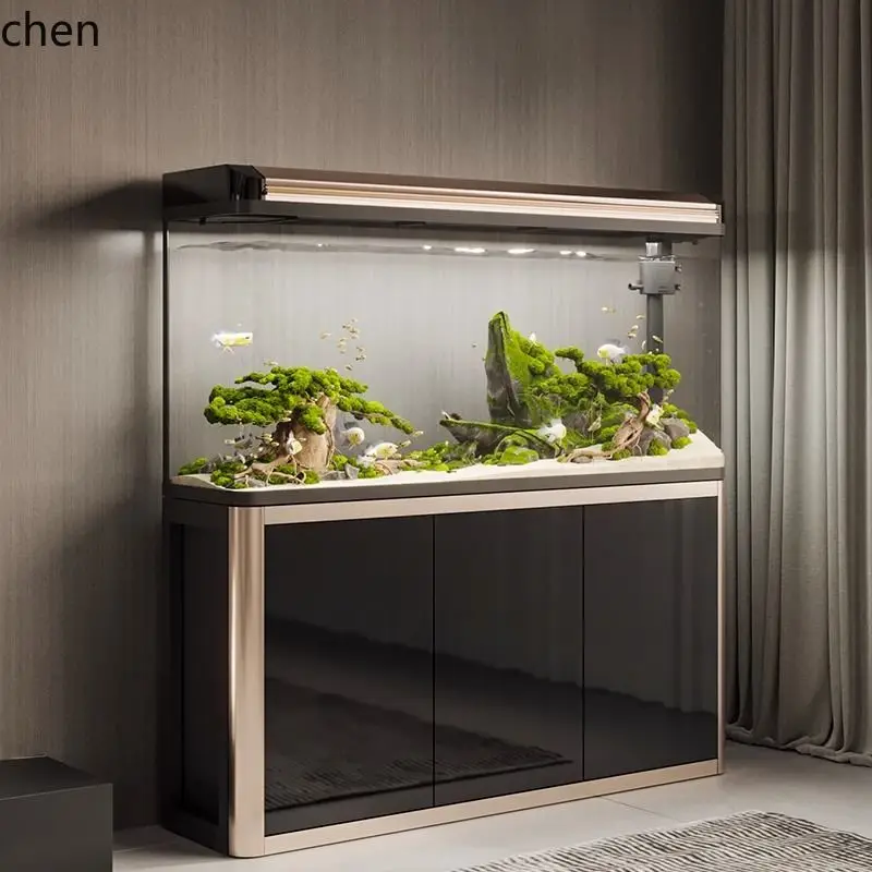 

HXL integrated cabinet medium and small aquarium large household fish tank water-free ecological glass goldfish