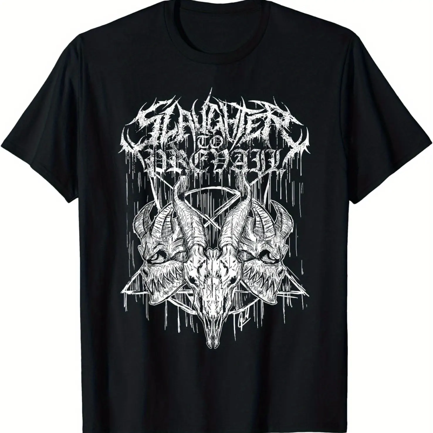 Camiseta Slaughter To Prevail, camiseta gráfica de manga corta, camiseta Unisex para hombres y mujeres, camiseta de verano para hombres, Camiseta informal negra de algodón con cuello redondo