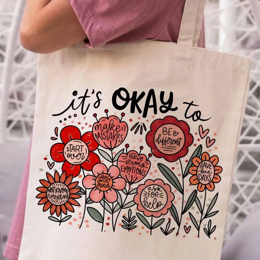 لا بأس ل بوهو الأزهار تحفيزية إقتباس DIY بها بنفسك الحديد على نقل الحرارة ملصق مائي تي شيرت بلوزات حقيبة الملابس اليدوية