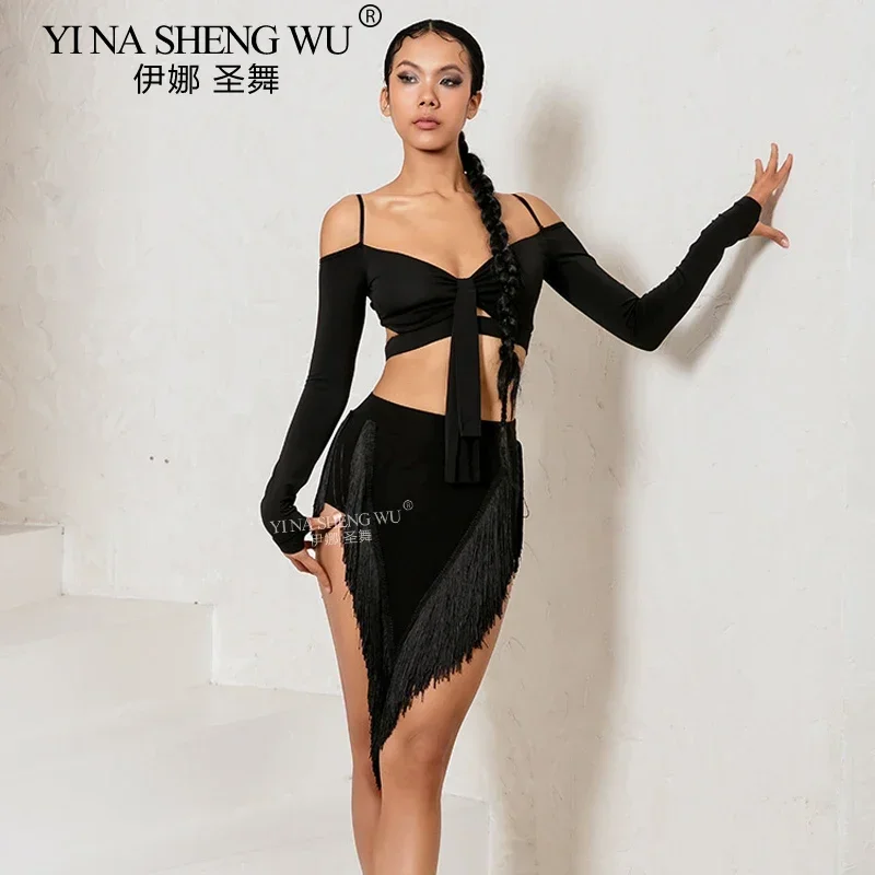 الكبار اللاتينية تنورة رقص مثلث شرابة نصف طول تنورة قصيرة الوطنية القياسية الرقص تشا تشا رومبا السامبا ممارسة Dancewear