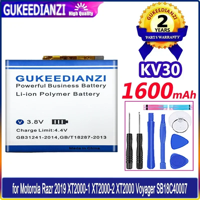 

Мобильный телефон батареи KV30 KV40 1600mAh/1650mAh для Motorola Moto Razr 2019 XT2000-1 XT2000 Voyager SB18C40007 аккумулятор