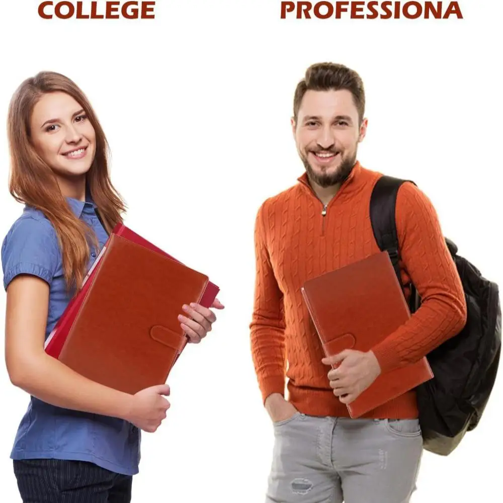 1pc Multifunctional A4 Conference Folder, Clipboard Leather File Folders, for Business Conference