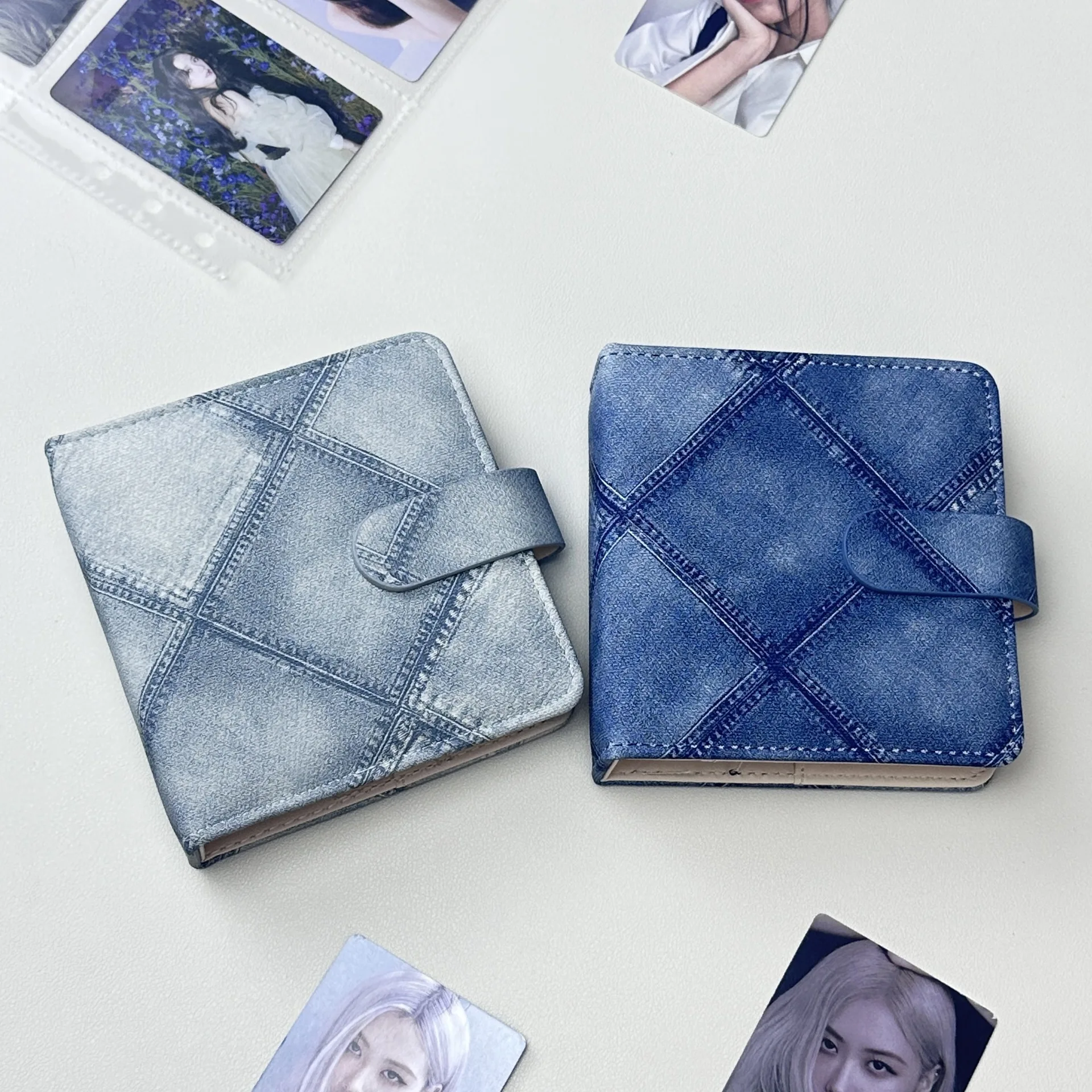 Retro Denim A6 Korea Kpop Idol Photo Album Binder Photocard Holder Photo Album for Photographs Collect Book Photocard Students