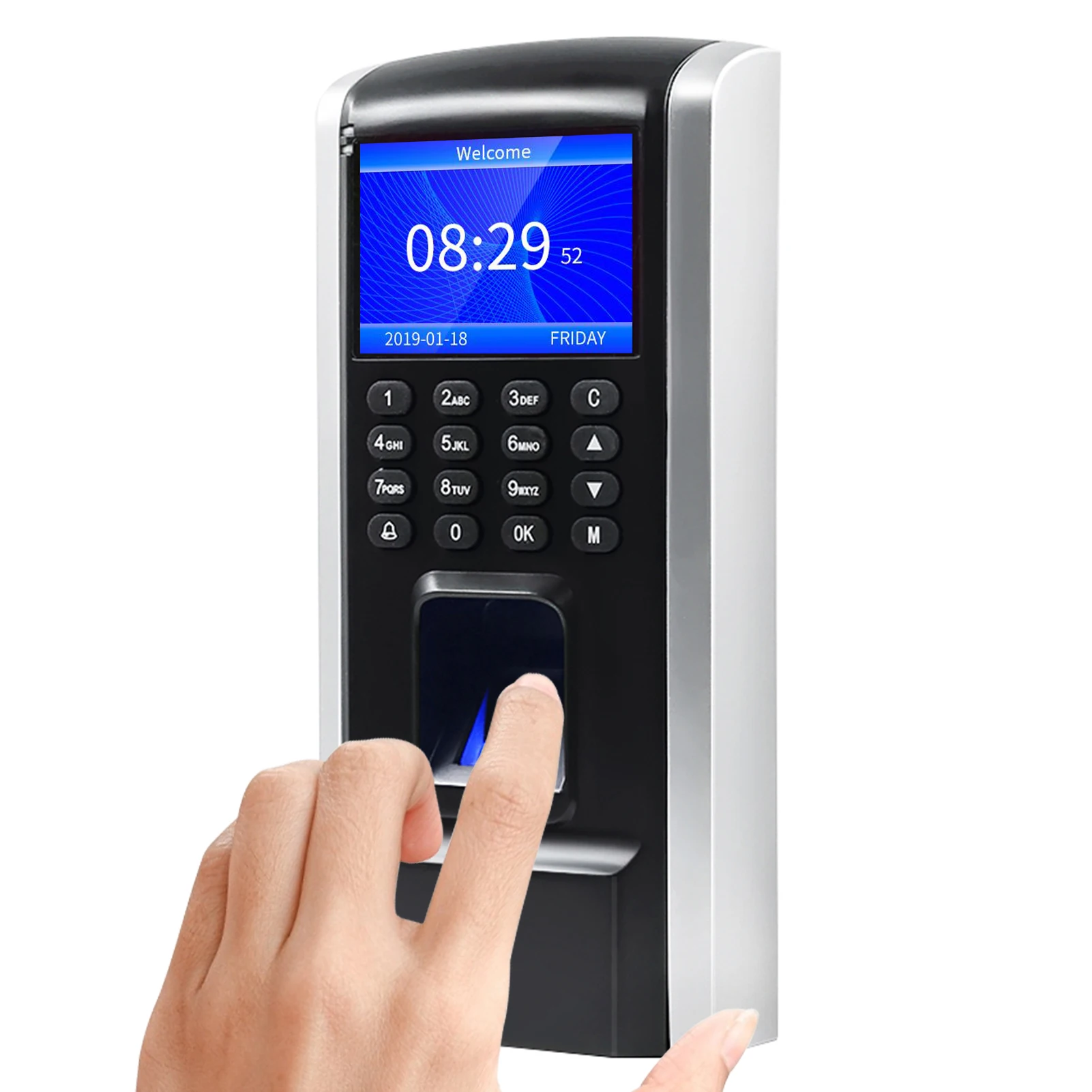 Fingerprint Access Control Time Attendance Machine Biometric Time Clock Employee Checking-in Recorder Fingerprint/Password/ID