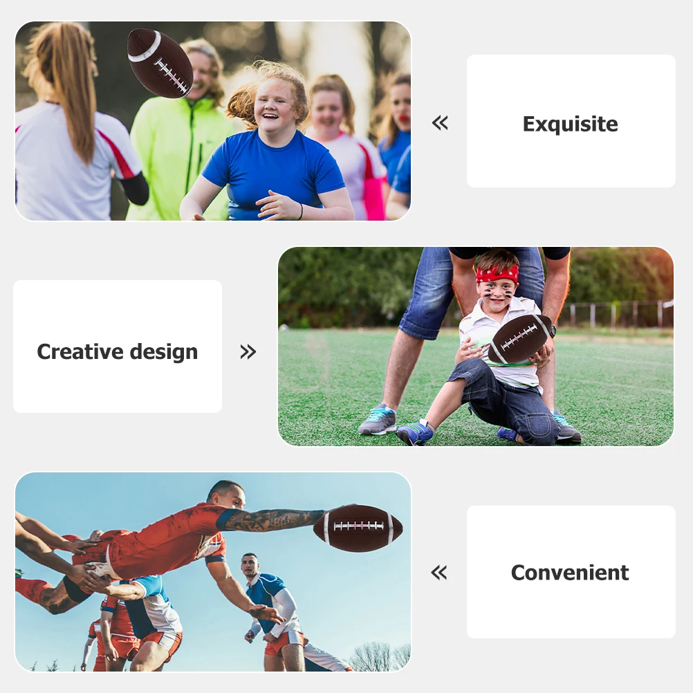 

2 Pcs Rugby Ball Inflatable Toy Kids Training Children Mini Professional Football Toys Pvc