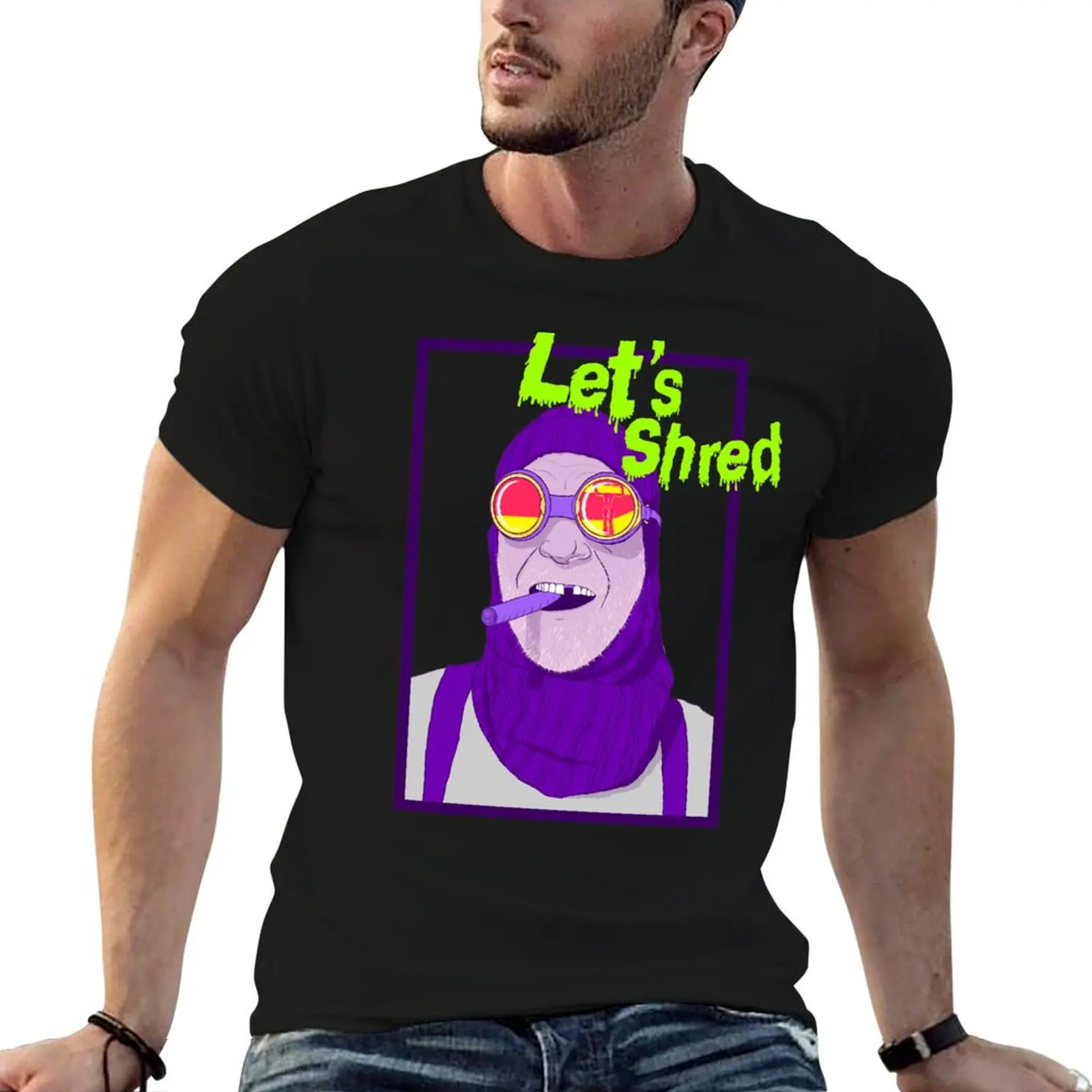 

LET'S SHRED T-Shirt vintage graphic tee vintage anime shirt street wear funny t shirts men