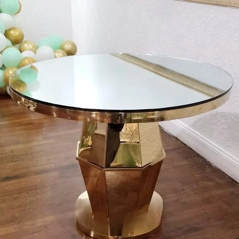 

Gold Stainless Steel Cake Stand for Weddings Events Hotel Furniture & Party Decorations for Dining Living Room Outdoor Use