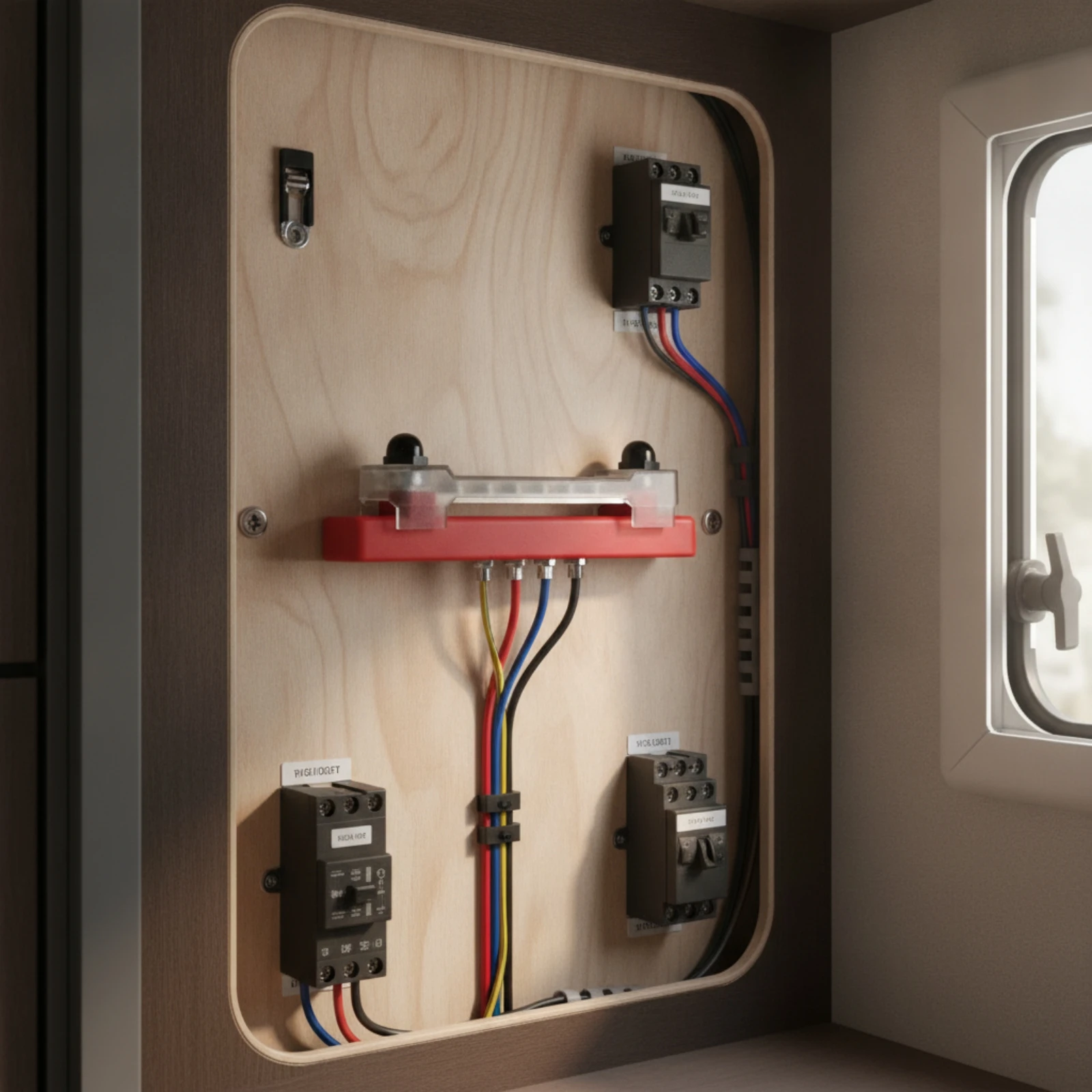 Power Distribution Block with Cover Insulated Power Distribution Block Marine Bus Bar High Conductivity Sturdy for Vehicle, Boat