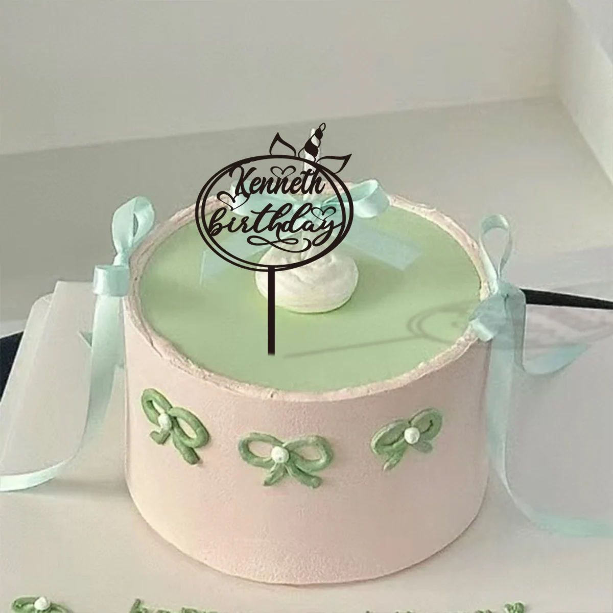 1PC Affordable Happy birthday wishes with star patterns Customized Name Cake Sign Cake Ornaments Unique Birthday Party Décor