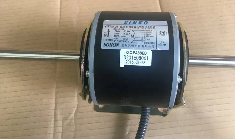 

YYF110-40-4S capacitor operated asynchronous motor for fan SINKO Changzhou Suheng 40W SOHON