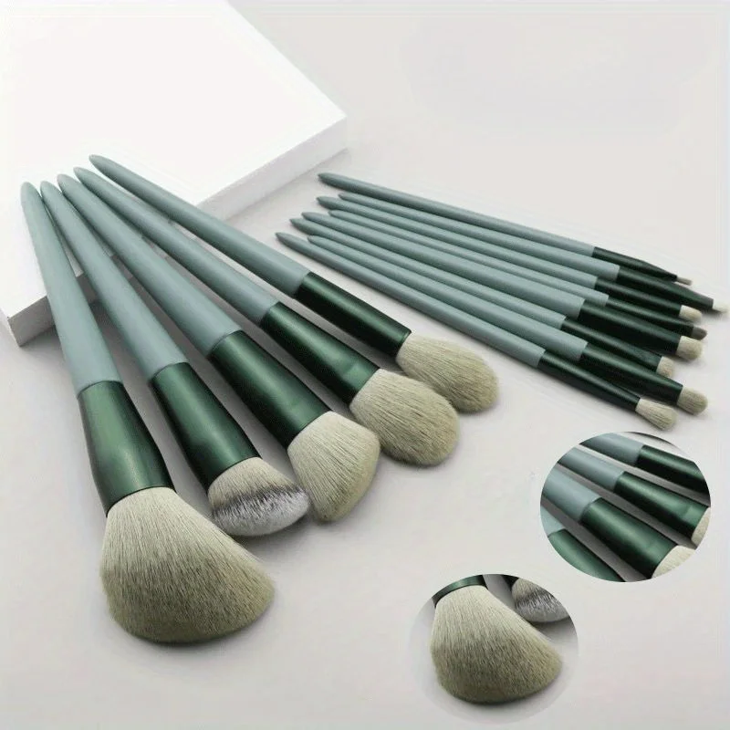 13Pcs Portable Makeup Brush Set With Storage Bag- Super Soft, Gentle,for Flawless Makeup Looks - Travel-Friendly, Easy to Clean