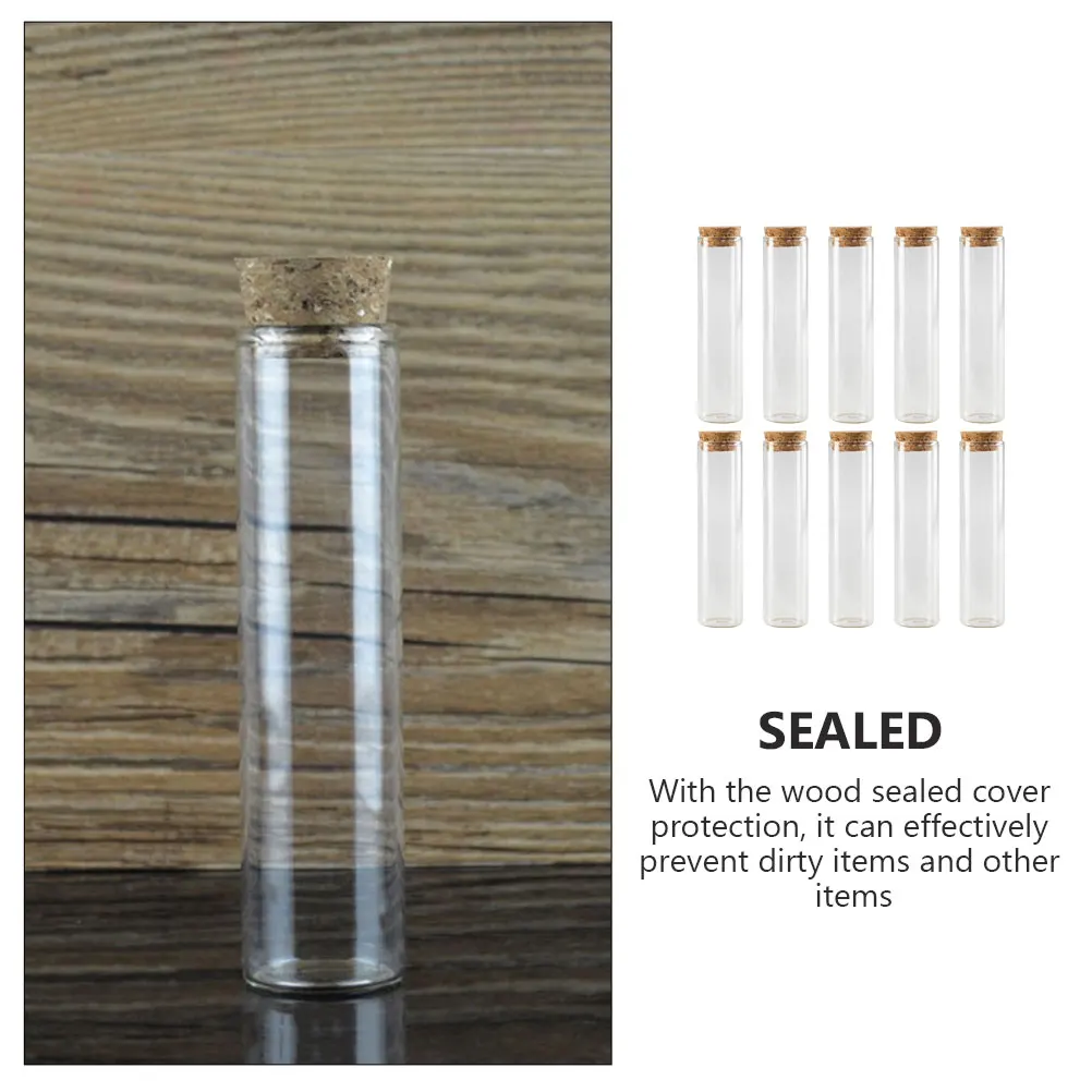 

10 Pcs Glass Bottle Airtight Smoothie Cork Mini Bottles Little with Lids