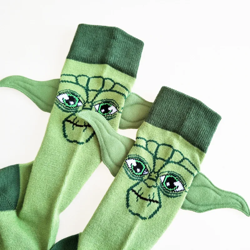 Sea Breeze Star Wars personality cotton tube sock Yoda master cotton seam ear small leg sock men engage strange male Funny socks