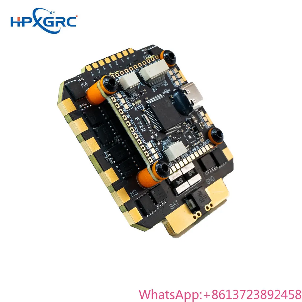 

HPXGRC F722 Flight Controller Stack, BLHeli_32 80A/100A ESC 3-8S for FPV Racing Drone, ICM42688P Gyro