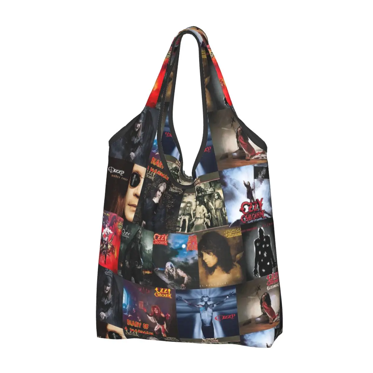 

Многоразовые сумки для покупок Ozzy osосвен коллаж для продуктов складные пакеты для продуктов моющиеся прочные большие сумки-тоут