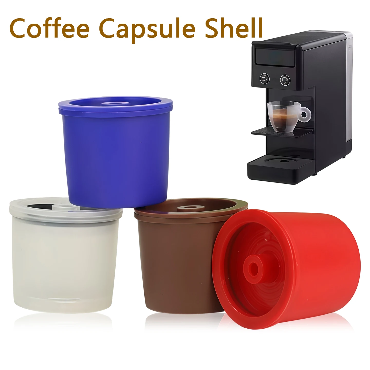 Reusable Refillable Coffee Capsule Cup, Empty Coffee Pod Shell for Espresso Concentrate Coffee Maker