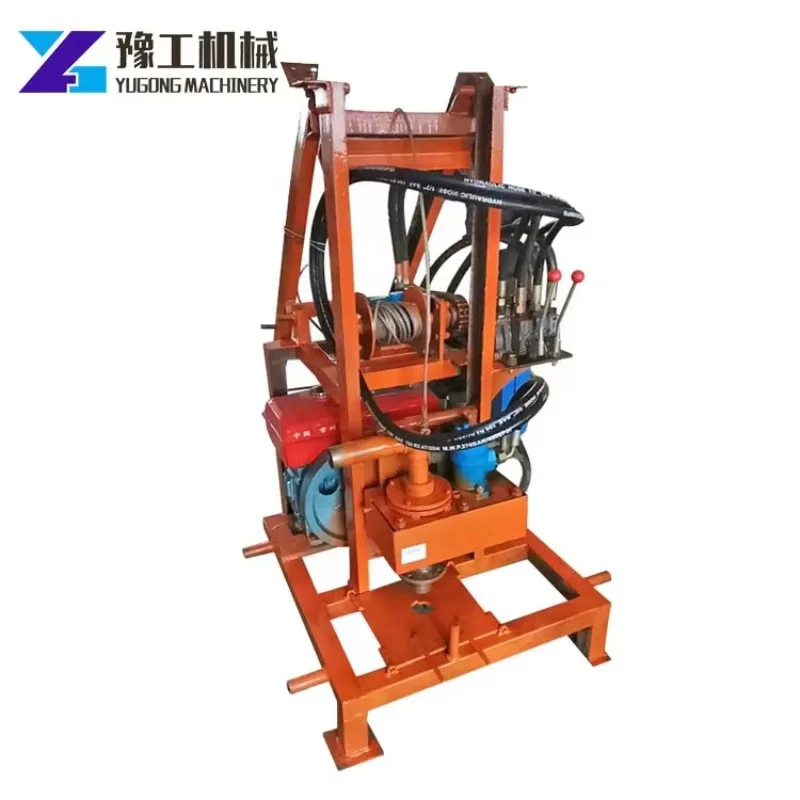 200m Depth Tractor Mounted Portable Drilling Rig for Water Well with Compressor