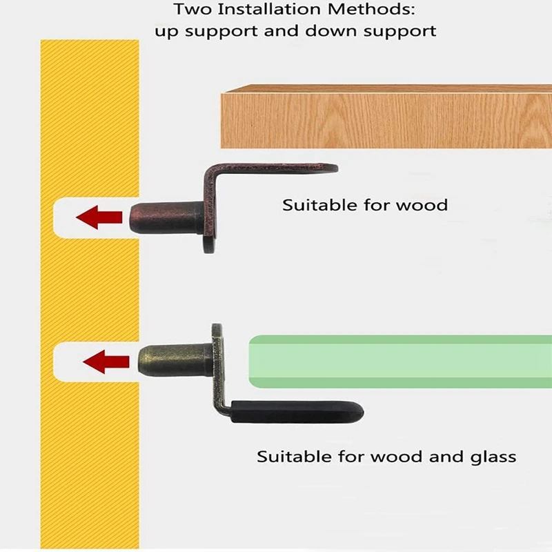 【Populer】Pin Rak, Penyangga Kaca Lemari Kabinet Furnitur Rak Buku Rak Braket Bergaya Pasak 30 Pak