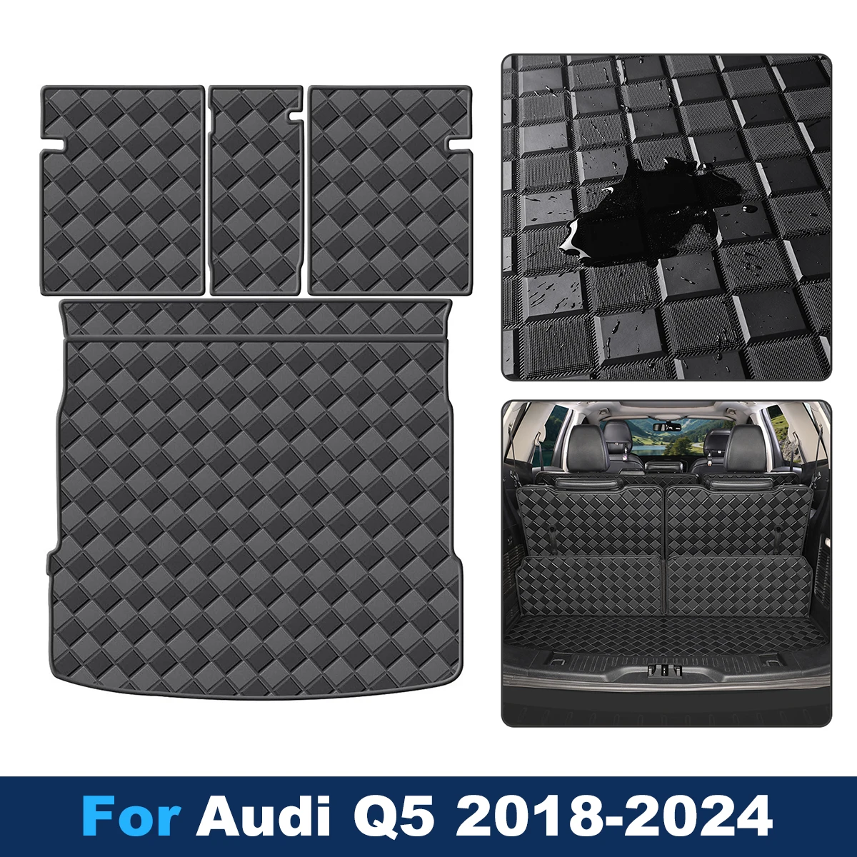 

Car Floor Trunk Mat for 2018-2024 Audi Q5 quality Auto Accessories All Weather Waterproof Rear Cargo Liner