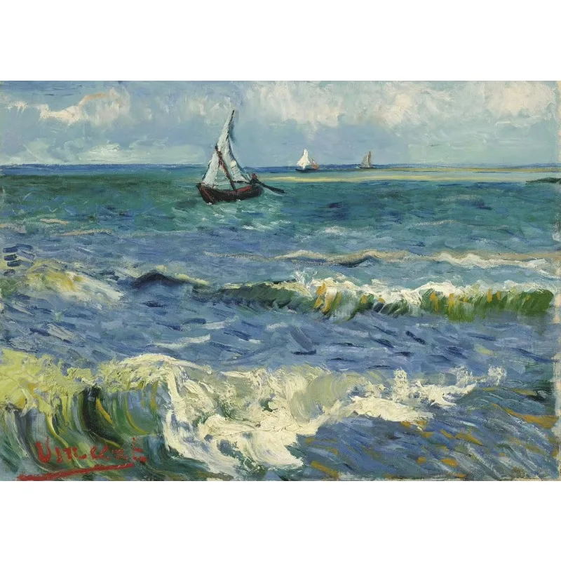 Famous Artist Van Gogh Canvas Painting Print Starry Sky Iris Flower Sea Boat Landscape Poster Picture Wall Home Decor Gift