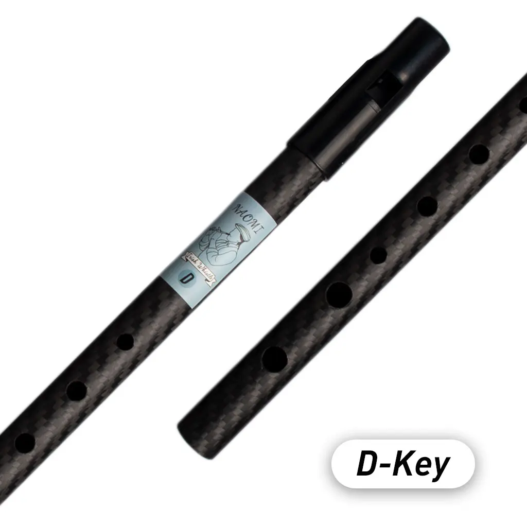 NAOMI Penny Whistle Tin Whistle Irish Whistle Flute D Key Ireland Flute Tin Penny Whistle 6 Holes Carbon Fiber Flute