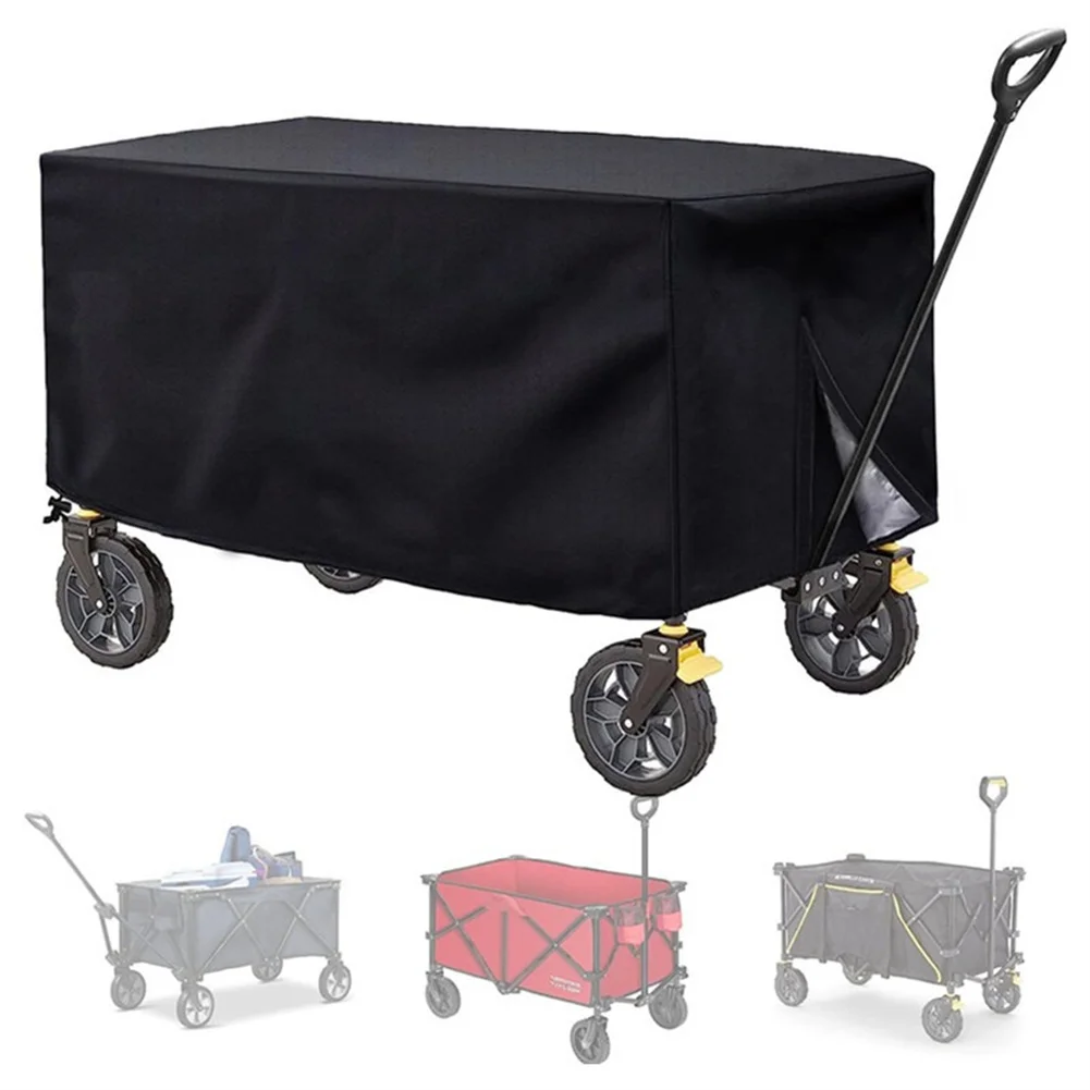 Folding Wagon Cover For Garden Wagon 420D Silver-coated Oxford Cloth Protective Cover Waterproof Dustproof Utility Wagon Cart