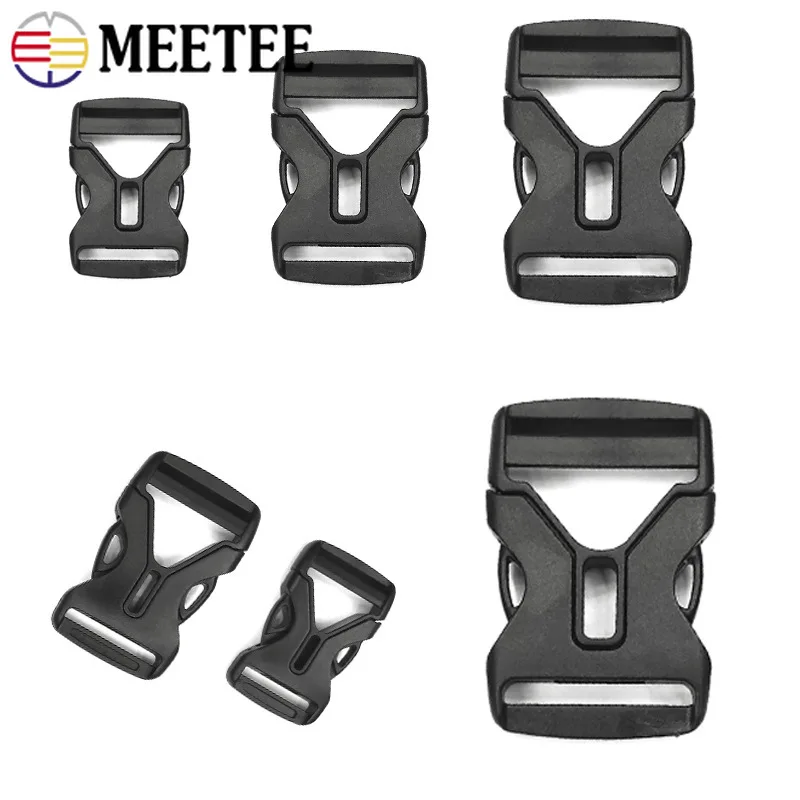 Meetee 2/5/10pcs 20-50mm Plastic Release Buckle Backpack Strap Adjust Buckles DIY Webbing Clip Hook Belt Clasp Luggage Accessory