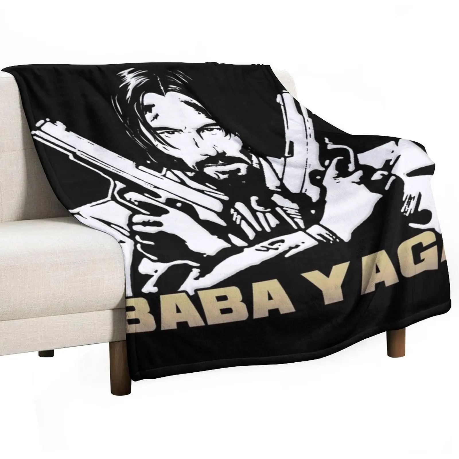 

John Wick Baba Yaga Throw Blanket Loose Shaggy Camping blankets ands Blankets