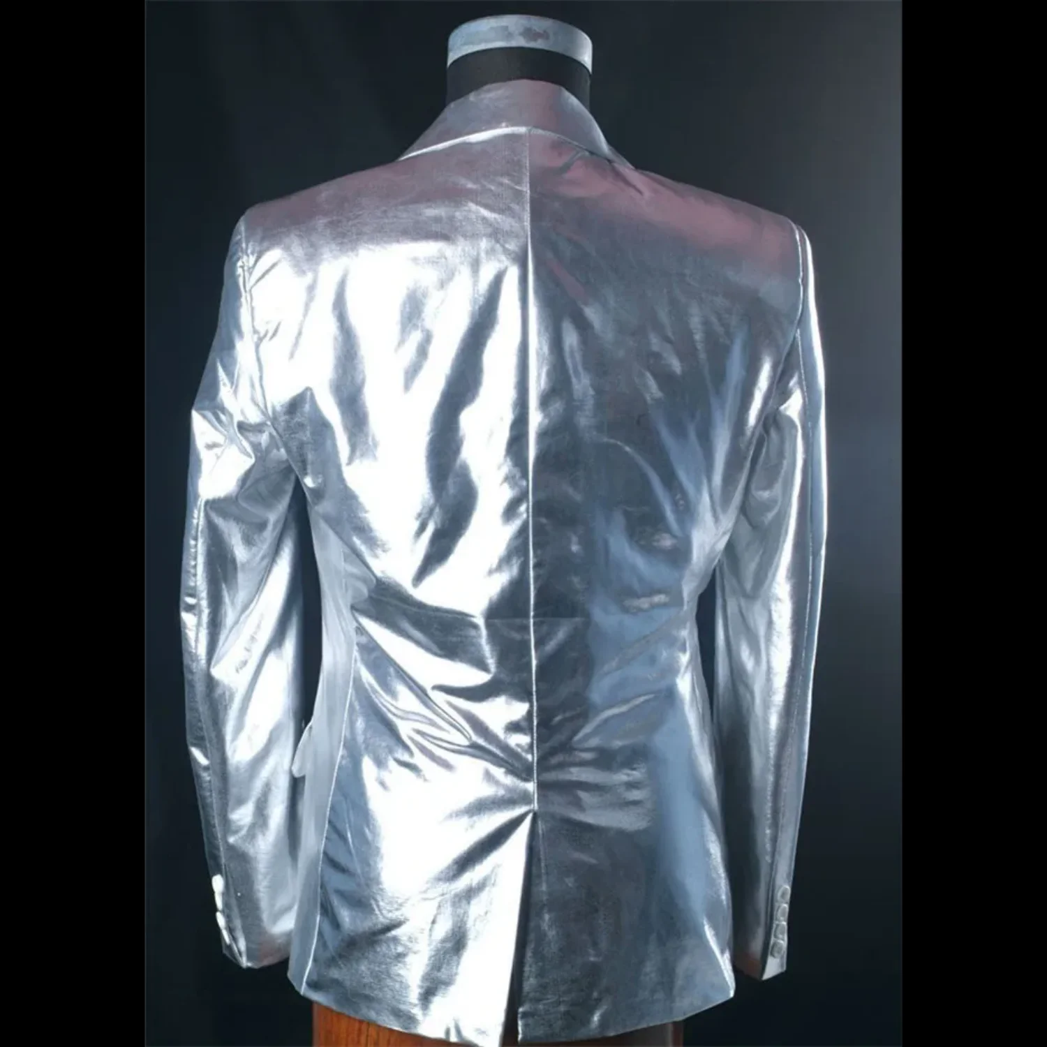 Rare Classic Michael Jackson This is it Silver Punk Rock Casual Jacket Informal Suit Blazer