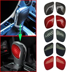 Glossy Black Real Carbon Fiber For VW Amarok 2013-2023 Gear Shift Knob Sticker Cover Carbon Fiber Shift Head Sticker Accessories