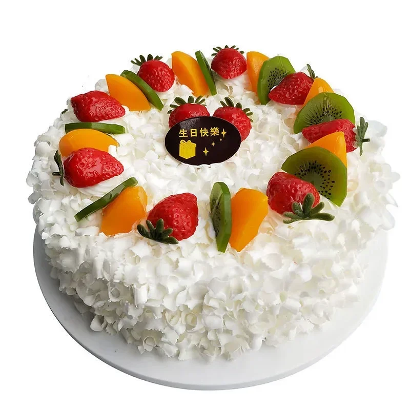 

Simulation cake model fruit rose Birthday cake model Fake cake display Plastic sample Shooting props Wedding decoration cupcake