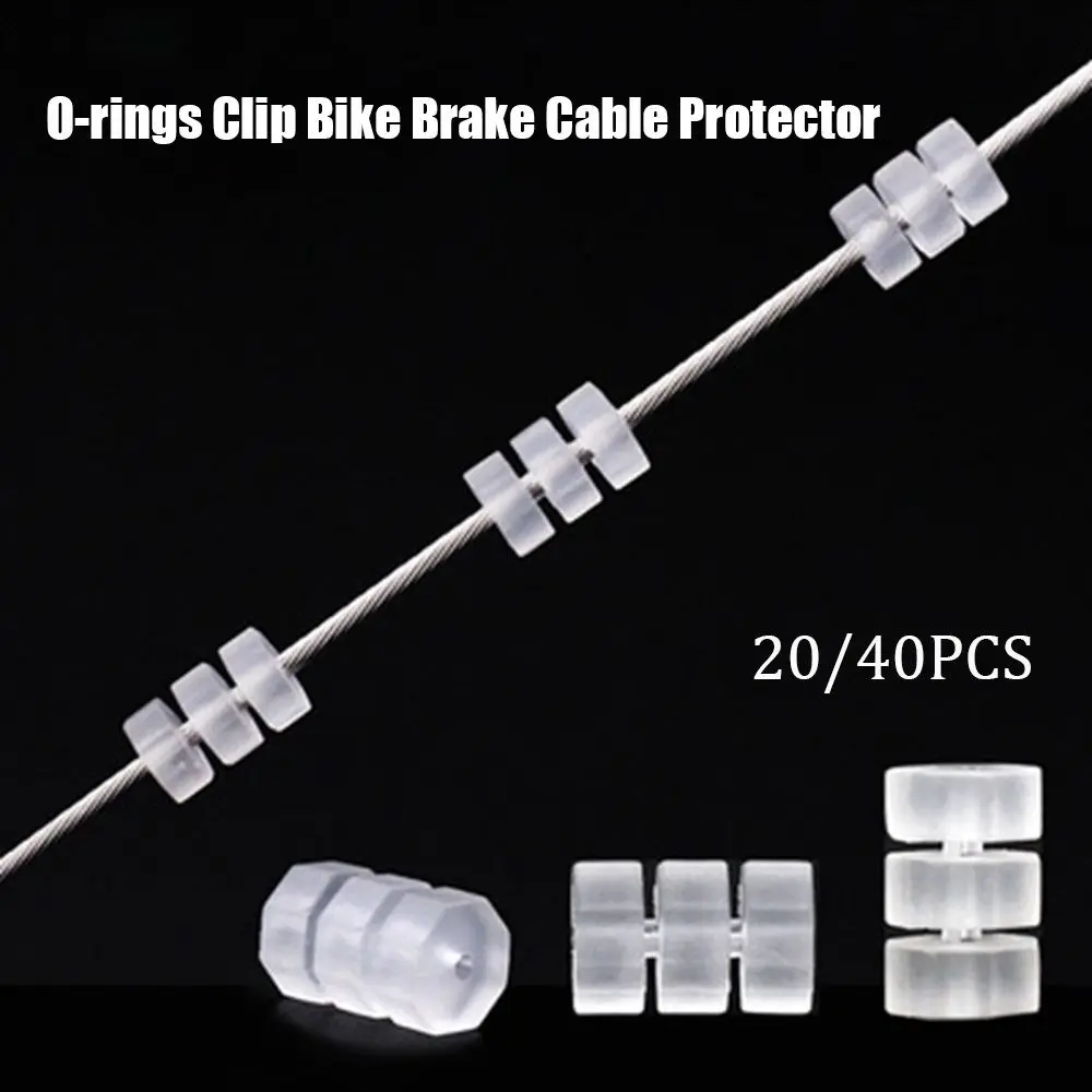 20/40pcs Câble de Frein De Vélo En Silicone Anneau De Bicyclette De Frein Ligne Tuyau Octogonal JOINT TORIQUE Vélo Imprimé Protecteur