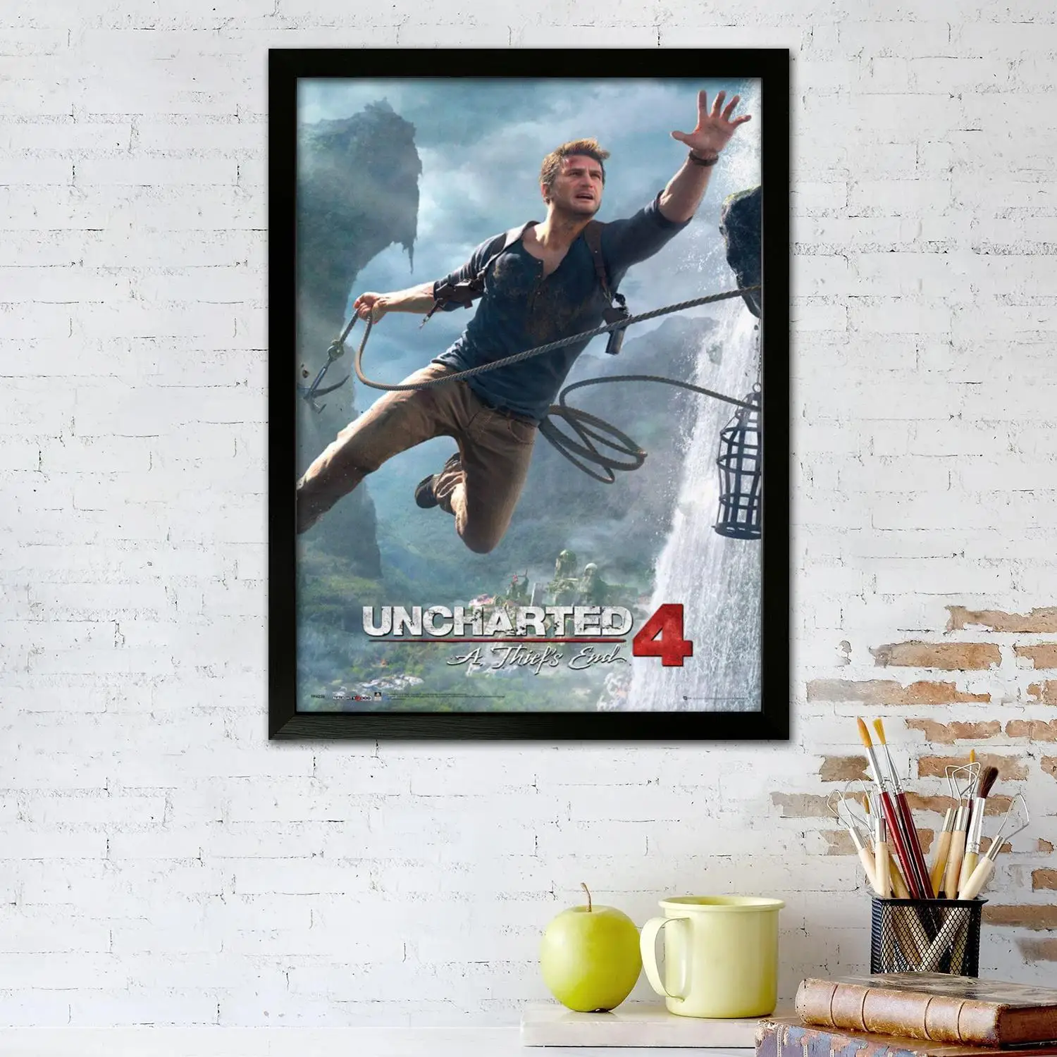 Uncharted 4 A Thief’s End Canvas Art Poster and Wall Art, Picture Print, Modern Family, Bedroom Decor, Posters