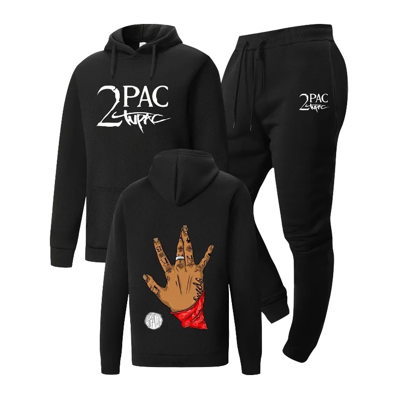 Осень-зима 2025 г., хит продаж, мужская толстовка с капюшоном и рисунком певицы, спортивная рубашка с 3D принтом, комплект из двух предметов на талии