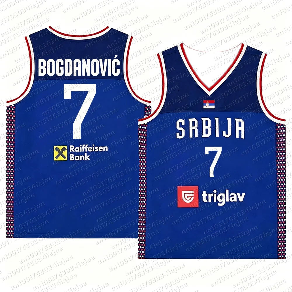 Unisex Atmungsaktives Schnelltrocknendes Basketball-Trikot Srbija 15 Jokic Günstige Hochwertige Outdoor-Sportbekleidung für Kinder – Detail 8