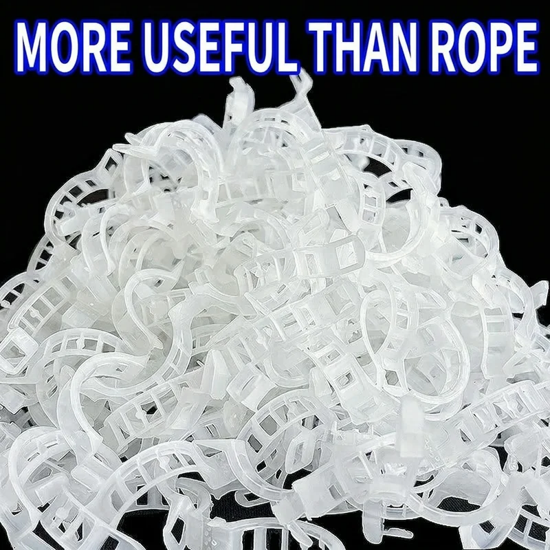 100/200PCS Plant Support Clips Grafting Clips Vine Fixing Clamp for Tomato Cucumber Climbing Plants Garden Plant Fixing Tool