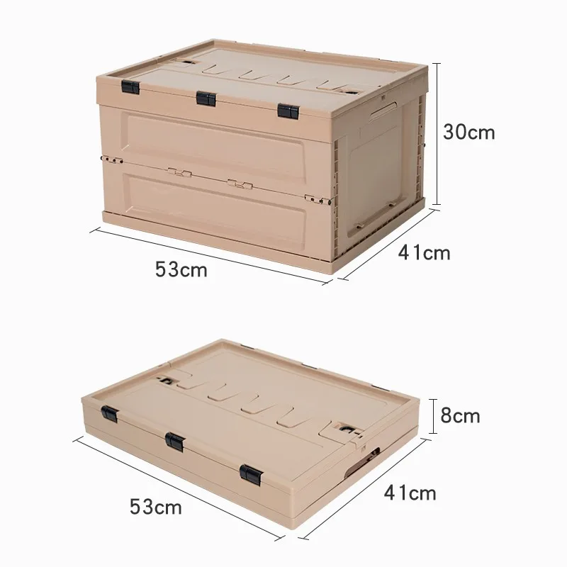 

60L Large Capacity foldable storage box Outdoor Camping plastic storage box Folding Furniture Collapsible Car Trunk