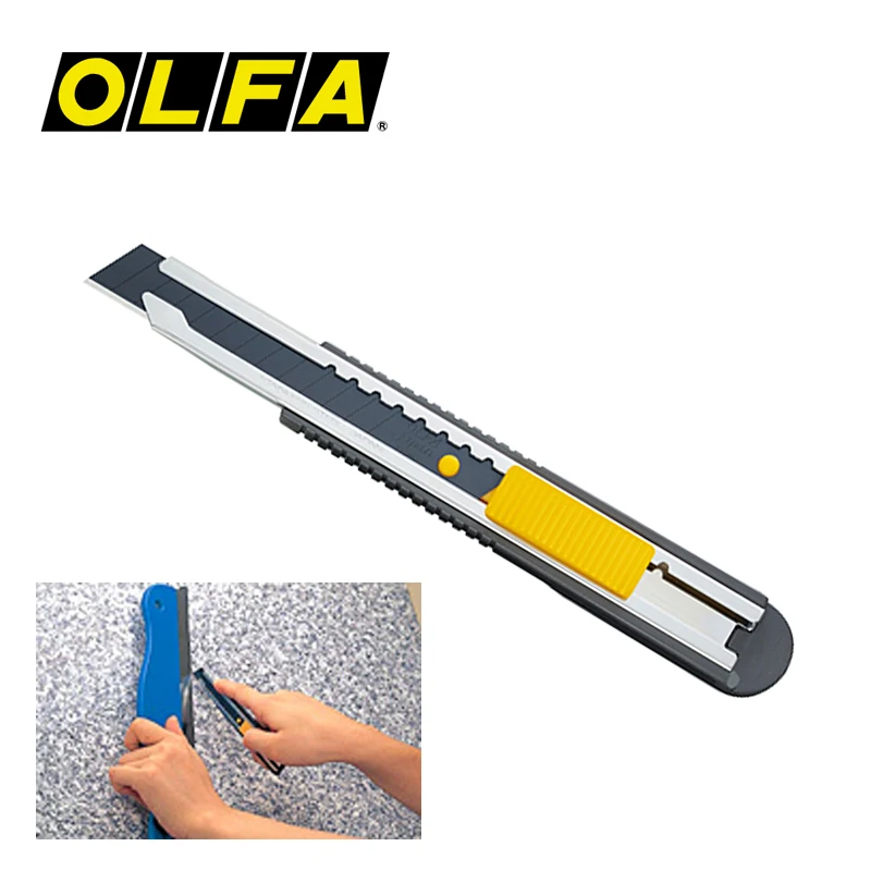 OLFA FWP-1 12.5mm coltello da carta da parati taglierina di medie dimensioni ABS + coltello multiuso in acciaio legato per il taglio di carta, Film,