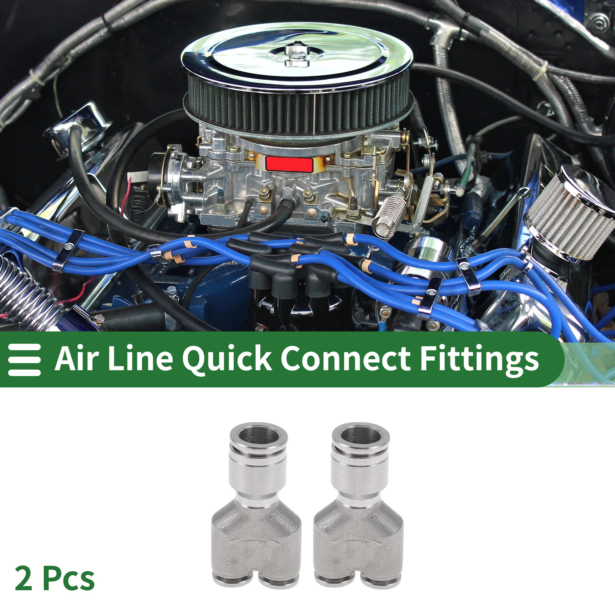 

UXCELL Push to Fittings 3/8"x1/4"x1/4" Y Type Reducing Air Line Quick Connector Gray