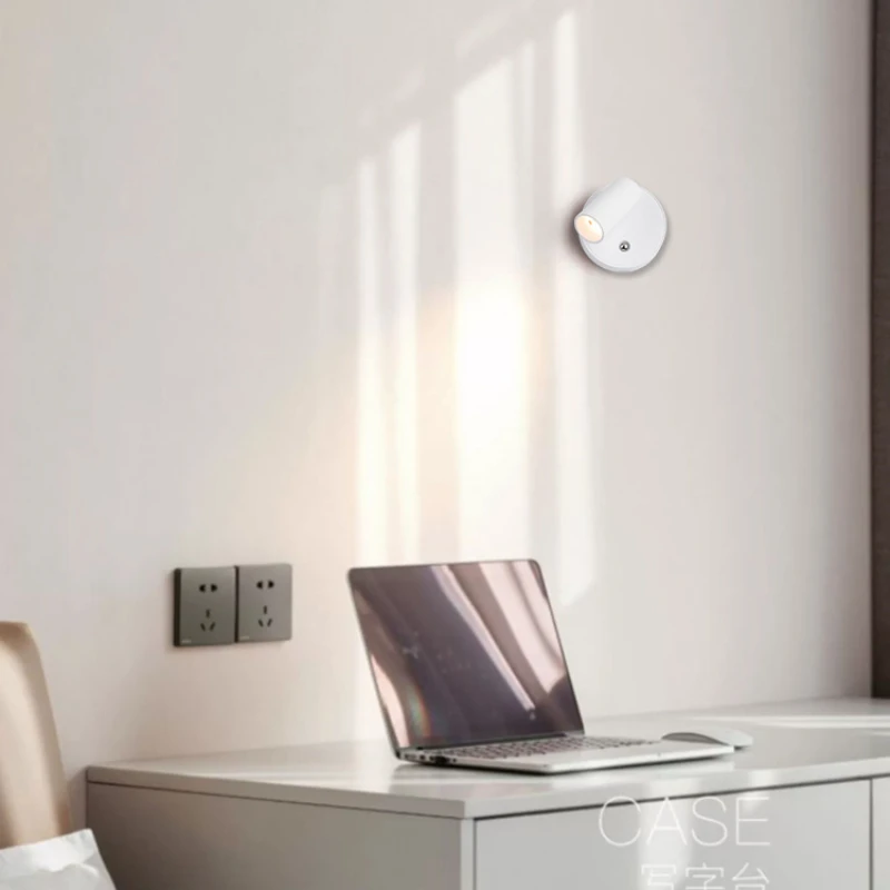 Wireless USB Charging Wall Lamp Wireless Magnetic Spot Light Bedroom Bedside Reading Painting Wall Washing Lamps