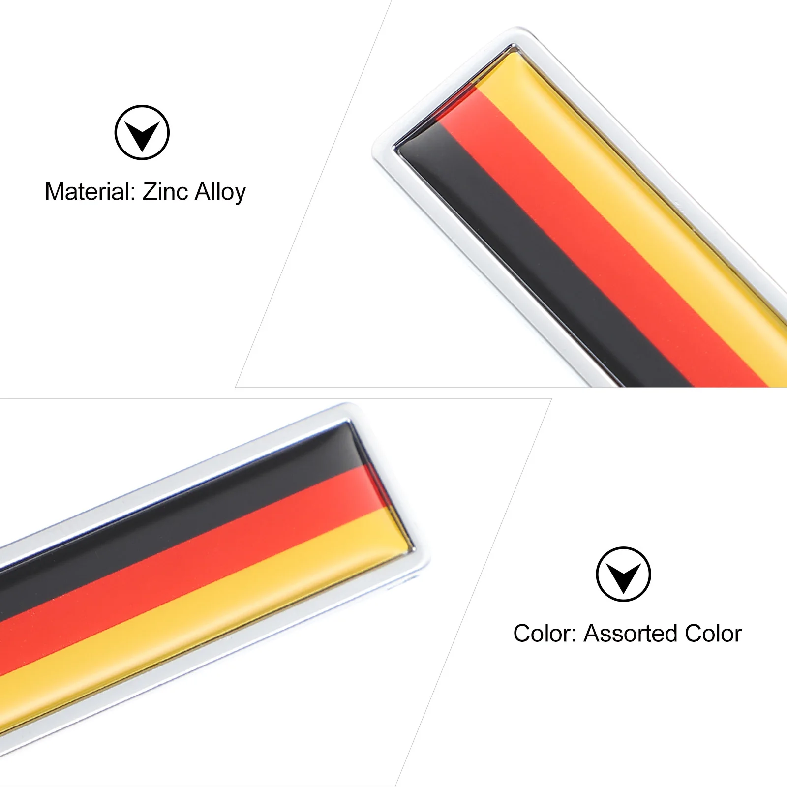 

2pcs Metal Badge Sticker Zinc Alloy Car Body Decal Door Decorative Auto Sticker Car Styling Accessories