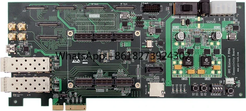 Kintex-7 Hoge Snelheid Verbinding Functie Basisplaat, PCIe Gen2 X4, Dubbele 10G Ethernet Netwerk, SATA