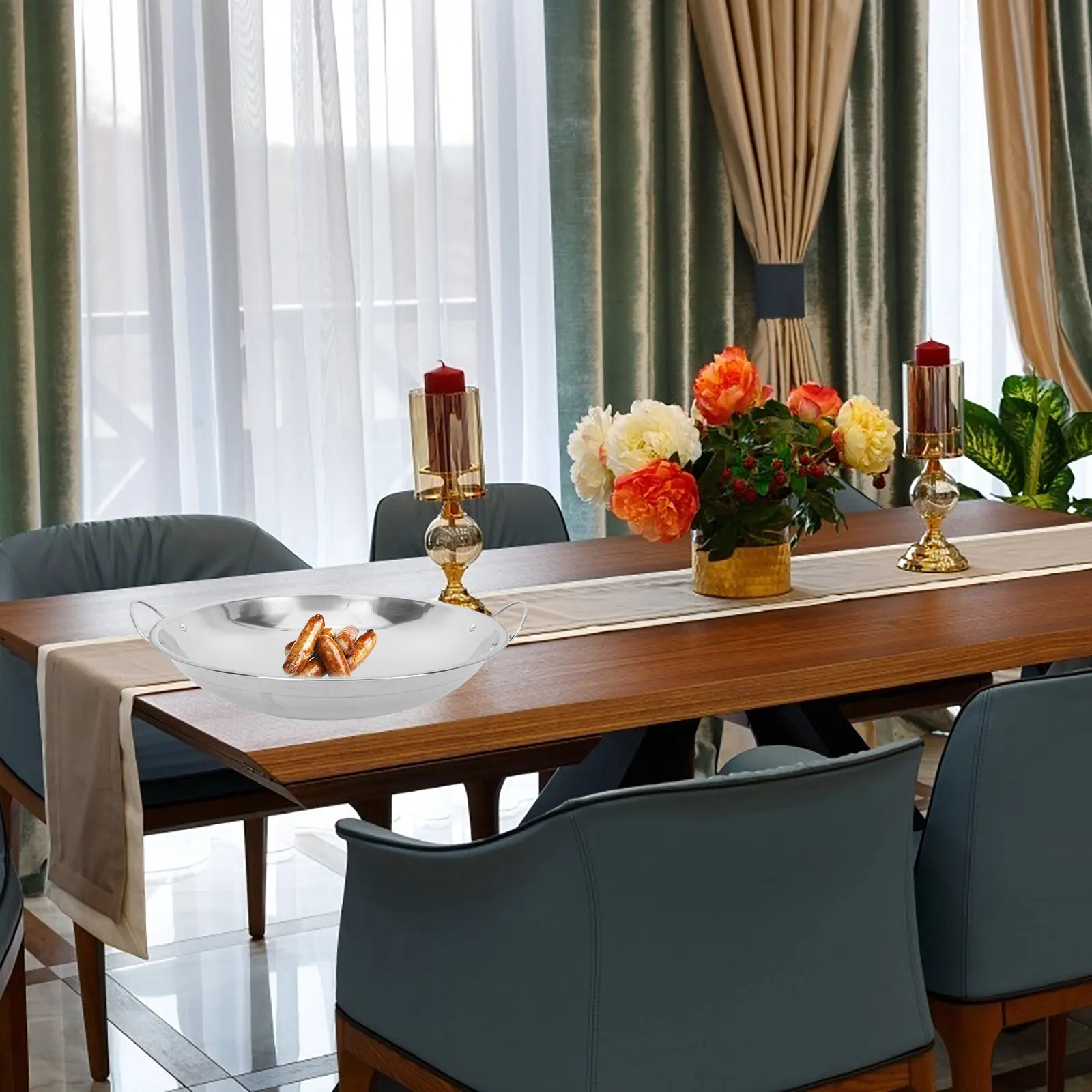 

Multifunctional Stainless Steel Reheating Pot Binaural Handle Easy Clean Ramen Noodle Cooking Tool Stainless Steel Pan