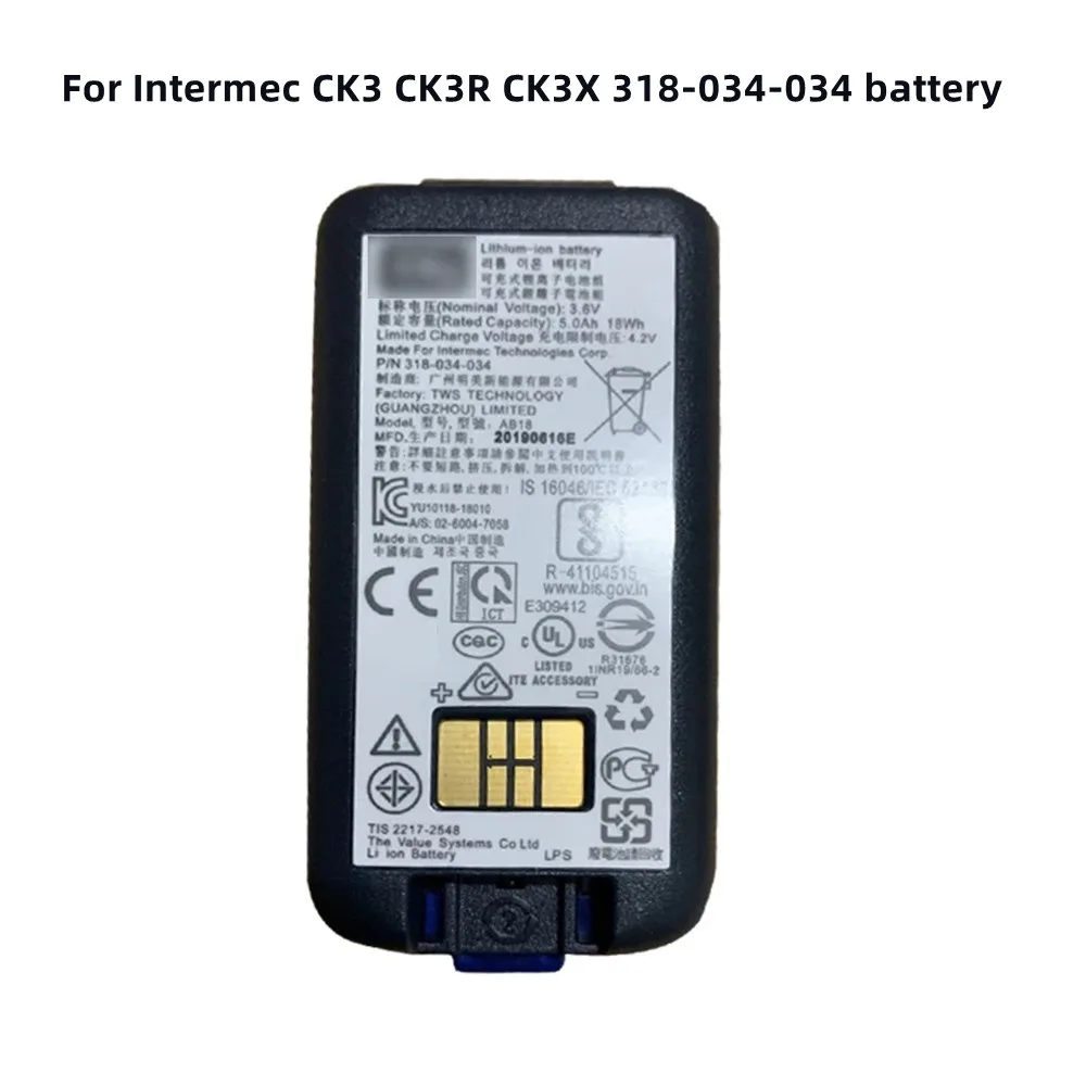 

Новый аккумулятор ZNOVAY 3,6 в 18 Втч 318-034-034 для Intermec CK3 CK3R CK3X для батарей Honeywell CK65 EDA60K