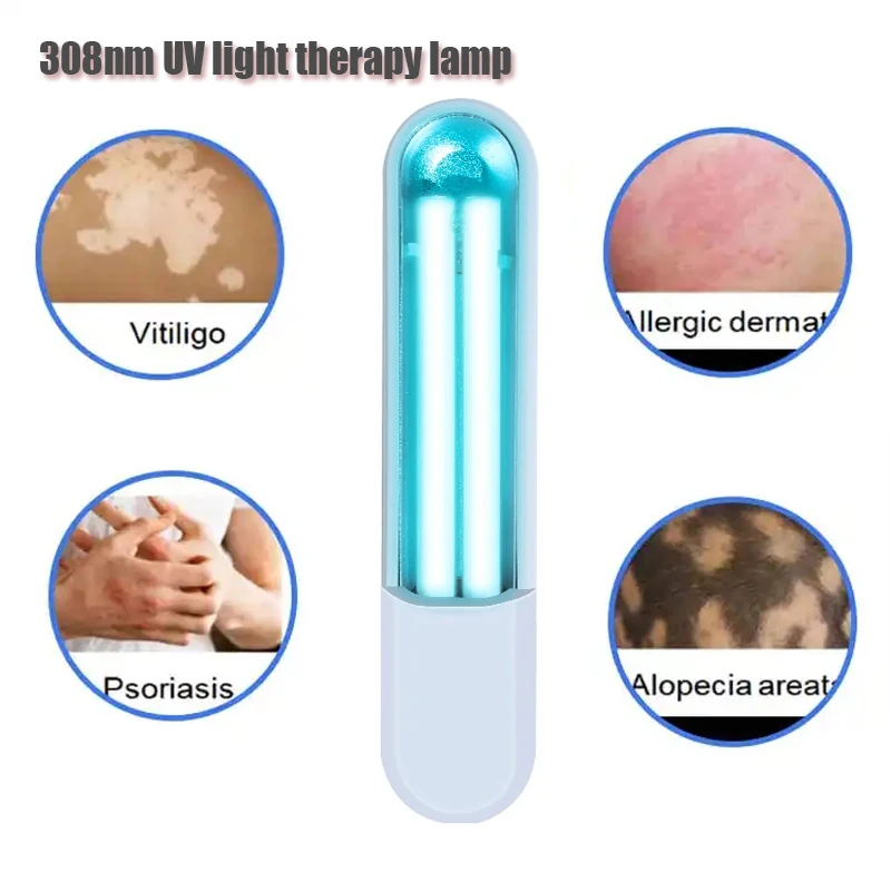 

308NM UVB Phototherapy Lamp Device for Vitiligo Treatment UV NarrowBand Ultraviolet Light Therapy Psoriasis Spots Eczema