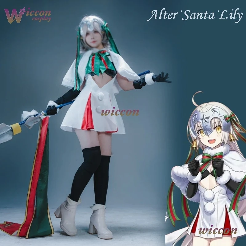 

Uniform Fate Jeanne Jeanne d'Arc Alter Santa Lily Grand Order FGO Cosplay Costumes Christmas Outfits Women Dress Halloween