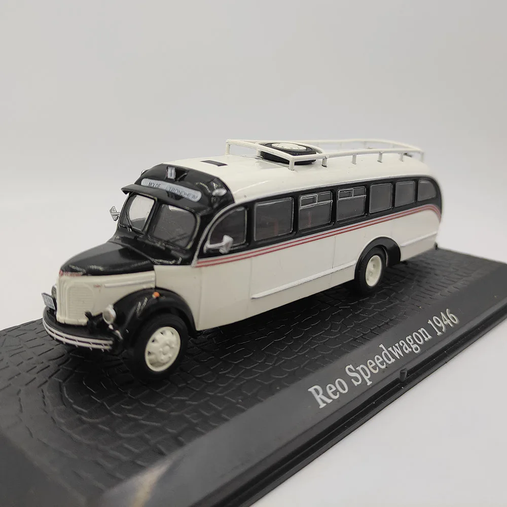 

Diecast IXO/ATLAS 1/72 Scale Reo Speedwagon 1946 Bus Coach Alloy Car Model Classic Nostalgia Collectible Toy Souvenir Display