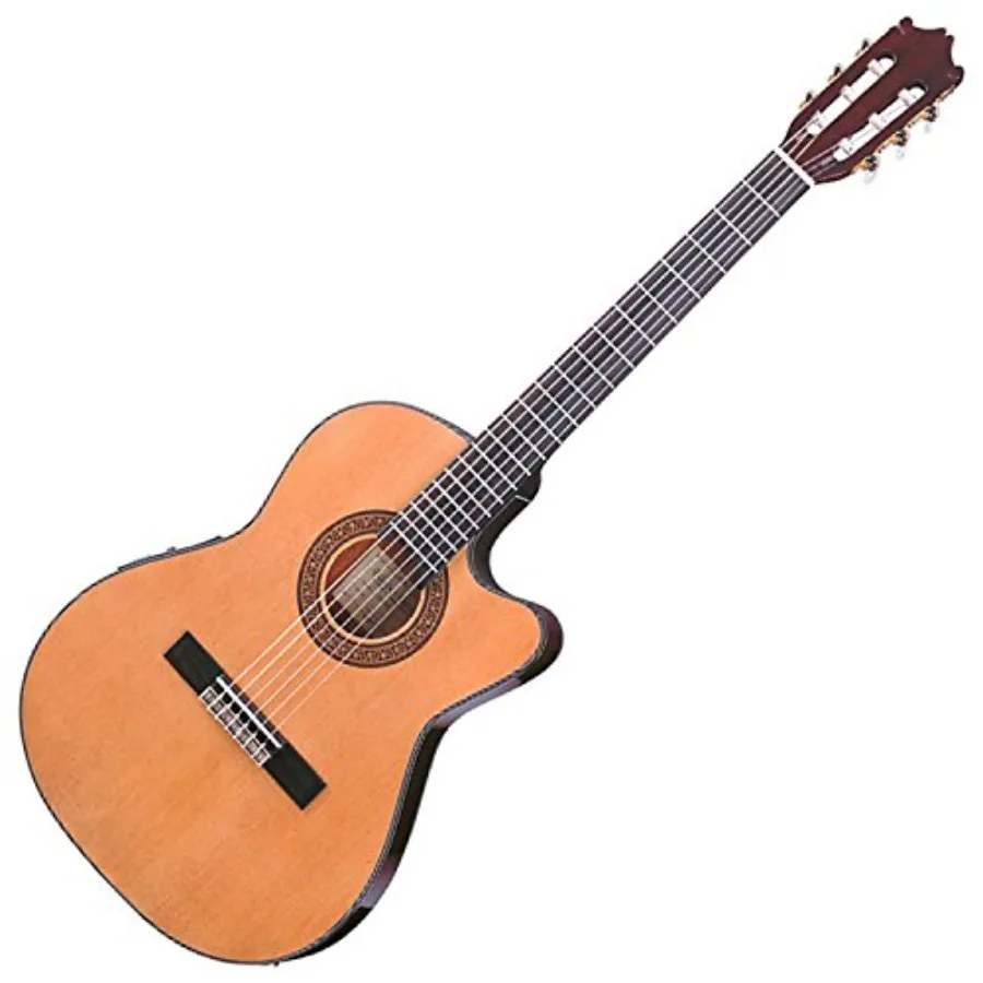 

6-String Classical Guitar for beginners, solid spruce top with mahogany back and sides, natural finish, enhanced playability an